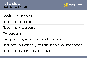 My Wishlist - kulikovaphoto