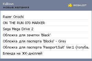 My Wishlist - kulikovn