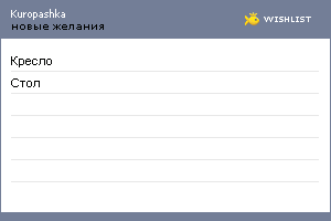 My Wishlist - kuropashka