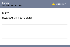 My Wishlist - kurvo2