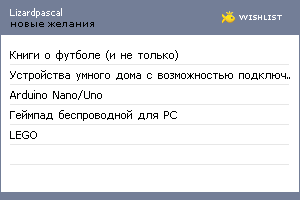 My Wishlist - lizardpascal