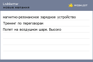 My Wishlist - lndnbetter