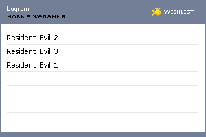 My Wishlist - lugrum