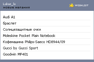 My Wishlist - lukas_lu