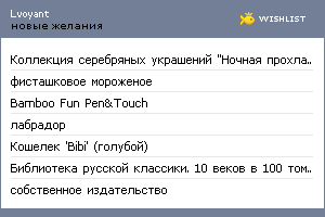 My Wishlist - lvoyant