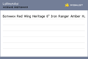 My Wishlist - lykhnytskyi