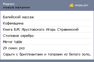 My Wishlist - magrenc