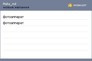 My Wishlist - maha_md