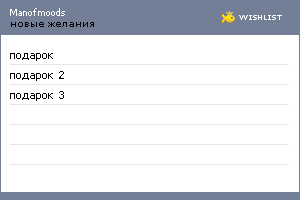 My Wishlist - manofmoods