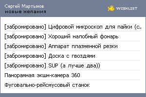 My Wishlist - martynov