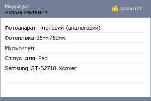 My Wishlist - maygutyak