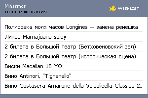My Wishlist - mihasmos