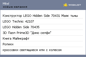 My Wishlist - mikel