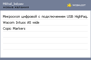 My Wishlist - mikhail_belyaev