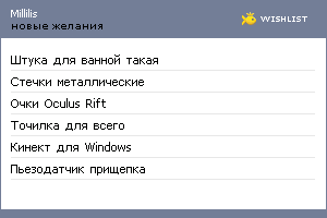 My Wishlist - millilis