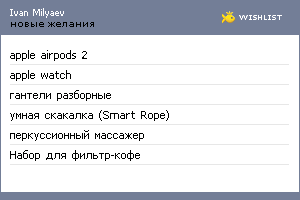 My Wishlist - milyaev