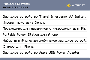 My Wishlist - miroslav_kostyakov