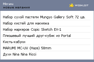 My Wishlist - mirranu