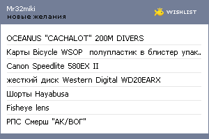 My Wishlist - mr32miki