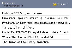 My Wishlist - mscatswood