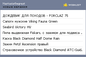 My Wishlist - nastasiathegreat