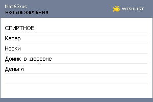 My Wishlist - nat63rus