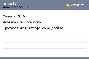 My Wishlist - nc_media