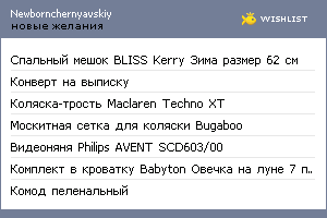 My Wishlist - newbornchernyavskiy