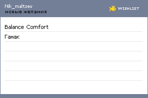 My Wishlist - nik_maltsev