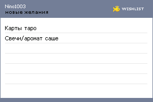 My Wishlist - nino1003