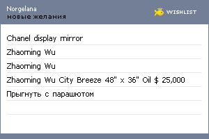My Wishlist - norgelana