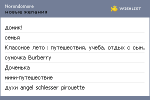 My Wishlist - norondomore