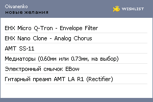 My Wishlist - oivanenko