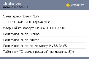 My Wishlist - oldblinddog