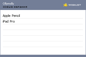 My Wishlist - ollymolly