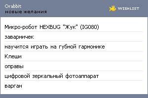 My Wishlist - orabbit