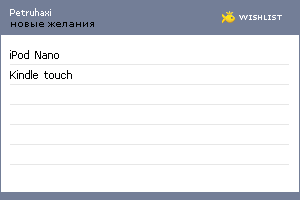 My Wishlist - petruhaxi