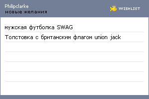 My Wishlist - philipclarke
