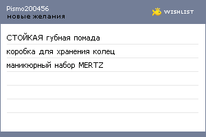 My Wishlist - pismo200456