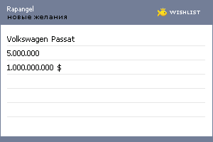 My Wishlist - rapangel