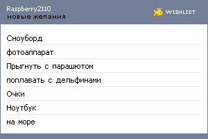 My Wishlist - raspberry2110