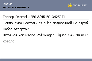 My Wishlist - rinswin