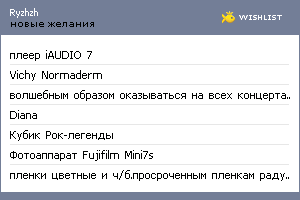 My Wishlist - ryzhzh