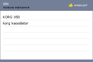 My Wishlist - s80