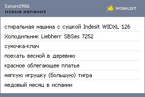 My Wishlist - saturn1986