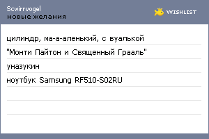 My Wishlist - scwirrvogel