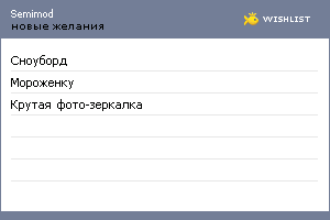 My Wishlist - semimod