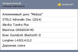 My Wishlist - sergeymarunyak
