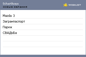 My Wishlist - setkinaya
