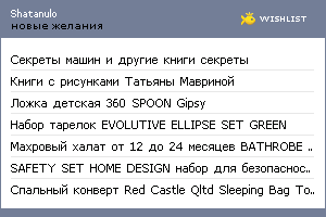 My Wishlist - shatanulo